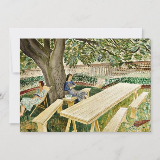 Carte Eric Ravilious - Deux femmes dans un jardin, (Devant)