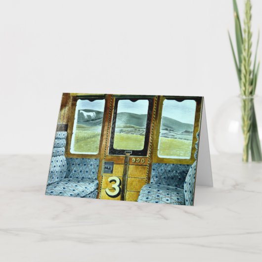 Carte Eric Ravilit, Train Paysage, (Devant)