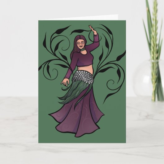 Carte Erin Danseuse du Ventre Burgundy Bellydance (Devant)