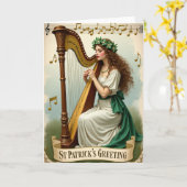 Carte Erin Go Bragh Harp Music Card (Fleur jaune)