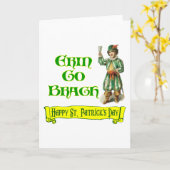 Carte Erin Go Braugh Joyeux Saint Patrick Day dit : (Fleur jaune)