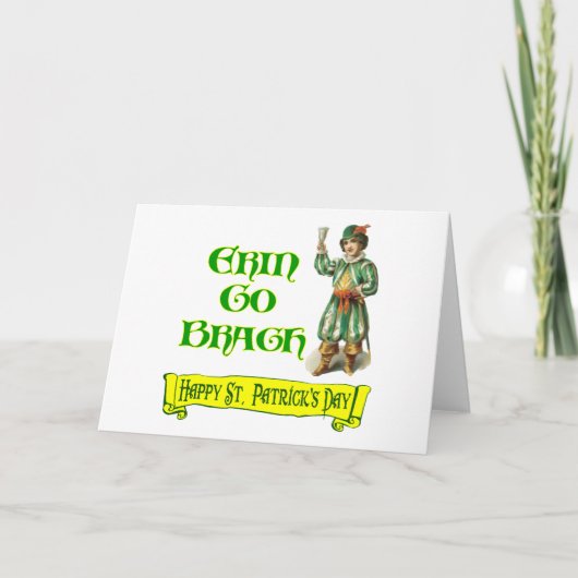 Carte Erin Go Braugh Joyeux Saint Patrick Day dit : (Devant)