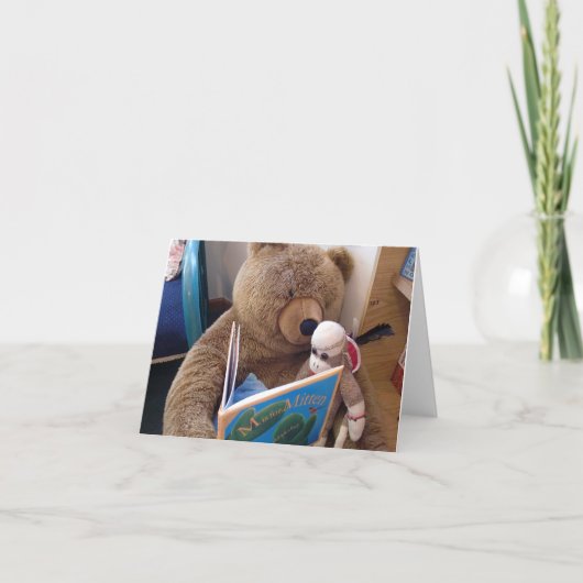 Carte Ernie the Sock Monkey Reading Note (Devant)