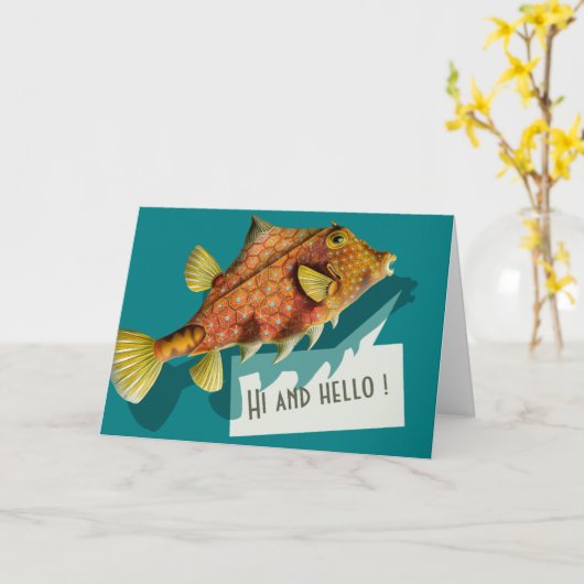 Carte Ernst Haeckel Hi and hello CC0512 Greeting Card (Fleur jaune)