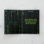 Carte Erreur Système Crâne Cyberpunk Hurleur Vert (Intérieur)