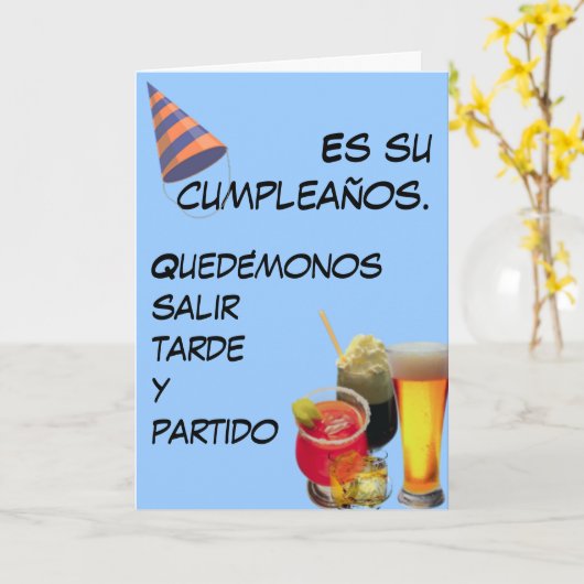 Carte Es su cumpleaños. (Fleur jaune)