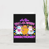 Carte Es-tu Fall-o-ween Directions Mignonne Enseignant F (Devant)