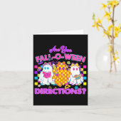 Carte Es-tu Fall-o-ween Directions Mignonne Enseignant F (Fleur jaune)