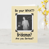 Carte Es-tu mon Bridesman ? (Fleur jaune)