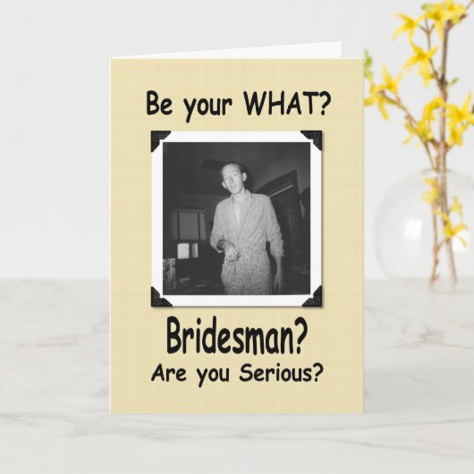 Carte Es-tu mon Bridesman ? (Fleur jaune)