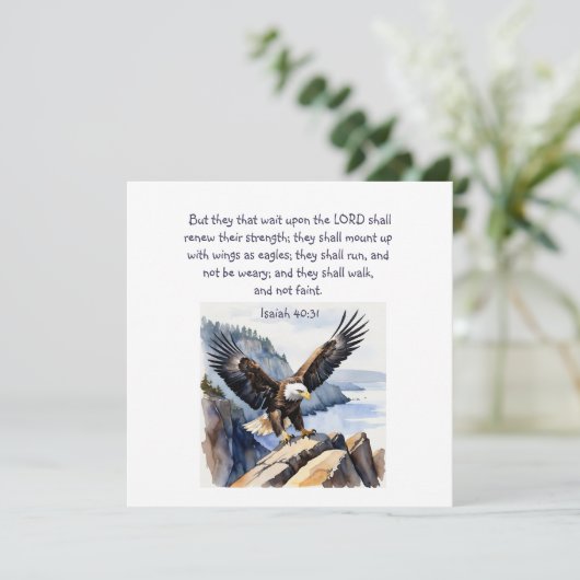 Carte Ésaïe 40:31 Ceux qui attendent sur le Seigneur (Debout devant)
