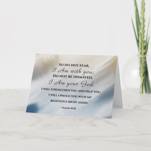 Carte Ésaïe 41:10 Ne craignez pas car je suis avec vous (Devant)