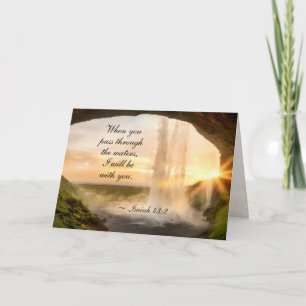 Carte Ésaïe 43:2 Quand vous passez par les eaux Bible