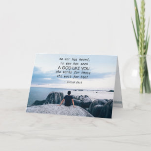 Carte Ésaïe 64:4 aucune oreille n'a entendu, Bible Verse