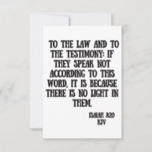 Esaïe 8:20 KJV Bible Écriture Salutation
