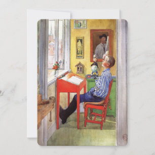 Carte Esbjorn Faire ses devoirs par Carl Larsson