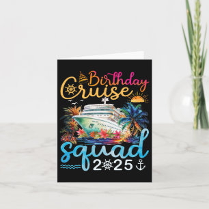 Carte Escadron de croisière d'anniversaire 2025 Vacances