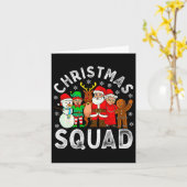 Carte Escadron de Noël Père Noël Famille Correspondant P (Fleur jaune)