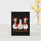 Carte Escadron d'oie Noël Écran de rennes de Noël Écran (Fleur jaune)