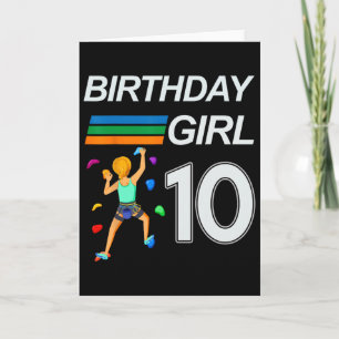 Carte Escalade de blocs pour anniversaire de 10 ans