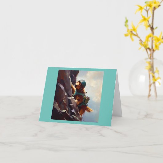 Carte Escalade de chien Rock (Fleur jaune)