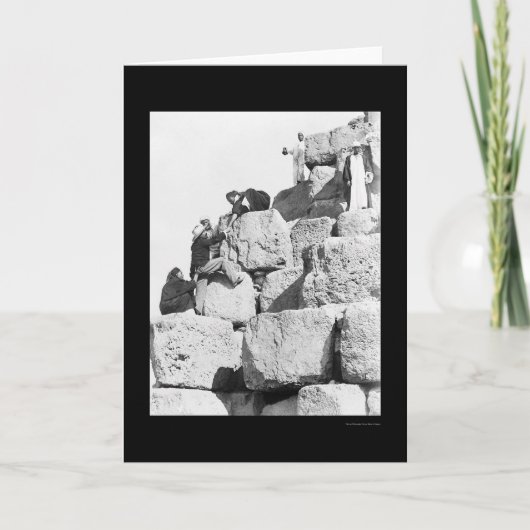 Carte Escalade de la Grande Pyramide en Egypte 1870 (Devant)