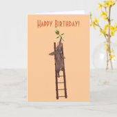 Carte Escalade éléphante une échelle (Fleur jaune)