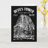 Carte Escalade Grimpeur Devils Tower Bear Lodge Grimpe (Fleur jaune)