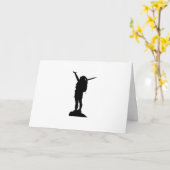 Carte Escalade montagne fille silhouette (Fleur jaune)