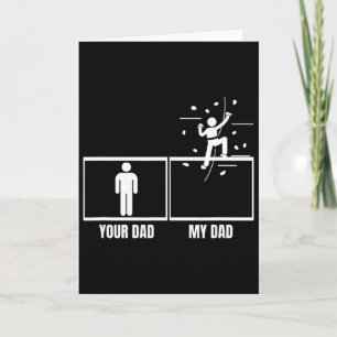 Carte Escalade murale votre papa mon papa fille fils drô