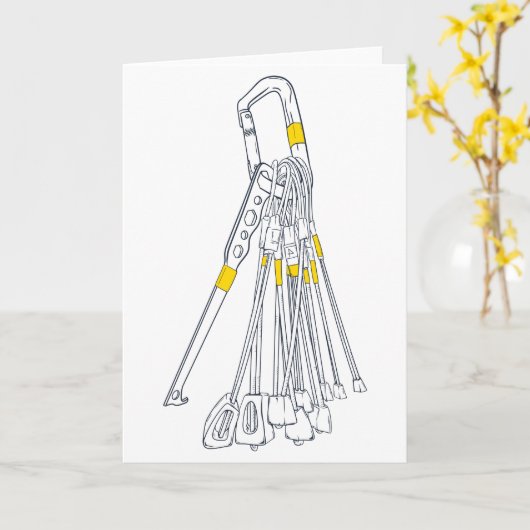 Carte Escalade roches câbles noix (Fleur jaune)