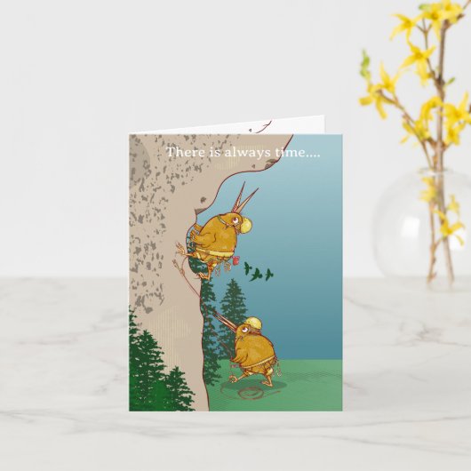 Carte Escalade rocheuse de Kiwi Bird (Fleur jaune)