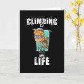 Carte Escalade Rock Mountains Climber Climber Idée cadea (Fleur jaune)