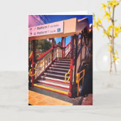 Carte escalier de la gare (Fleur jaune)