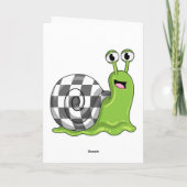 Carte Escargot aux échecs avec échiquier (Dos)