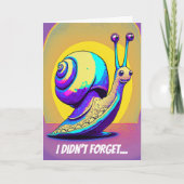 Carte Escargot coloré Anniversaire (Devant)