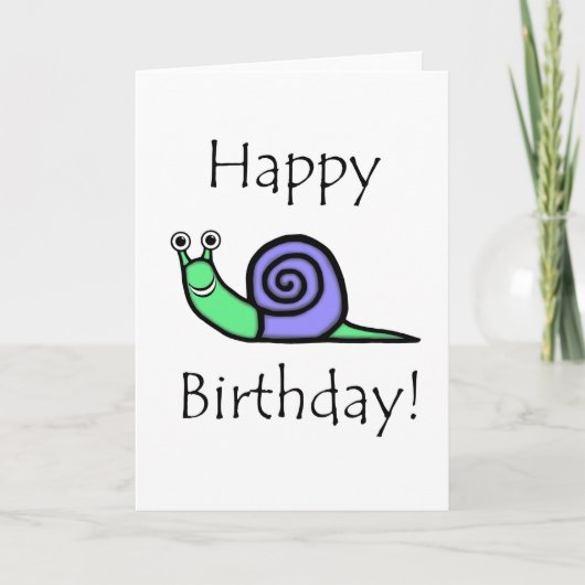 Carte Escargot d'anniversaire (Devant)