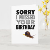 Carte Escargot d'Anniversaire (Fleur jaune)