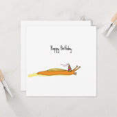 Carte Escargot de fête (Devant/Arrière en situation)