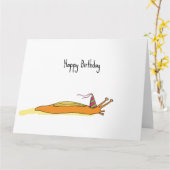 Carte Escargot de fête (Fleur jaune)