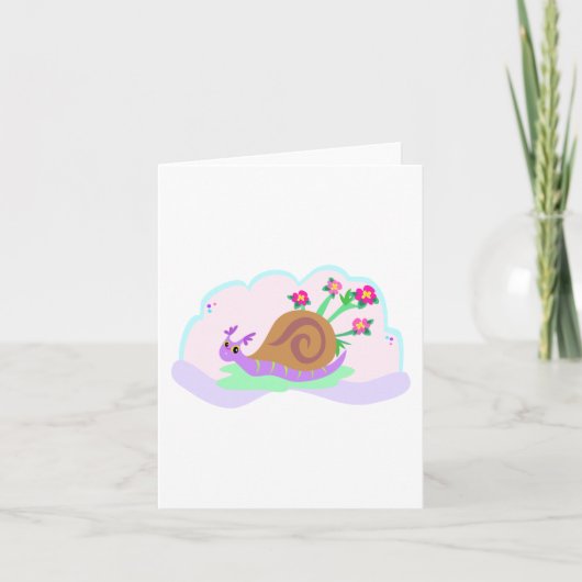 Carte Escargot Et Fleurs (Devant)