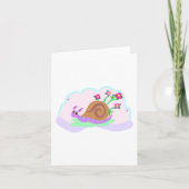 Carte Escargot Violet avec Coquille Fleurie (Devant)
