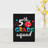 Carte Escouade de 5e année Garçons Filles Enseignants Mi (Fleur jaune)