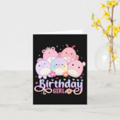 Carte Escouade de cris de filles d'anniversaire Mallow G (Fleur jaune)