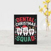 Carte Escouade de Noël dentaire de Noël Dentiste Dentist (Fleur jaune)