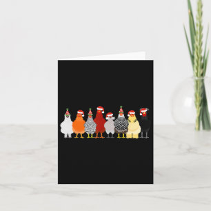 Carte Escouade de poulet de Noël Cute Animaux de ferme d