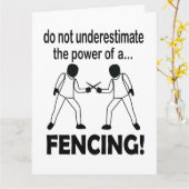 Carte Escrime Sports Anniversaire (Fleur jaune)