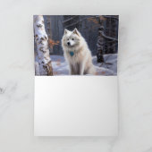 Carte Eskimo Américain Noël sous la neige (Intérieur)