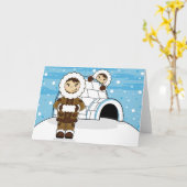Carte Eskimo & Igloo (Fleur jaune)