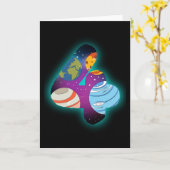 Carte ESPACE ANNIVERSAIRE 4 4e anniversaire garçon 4 ans (Fleur jaune)